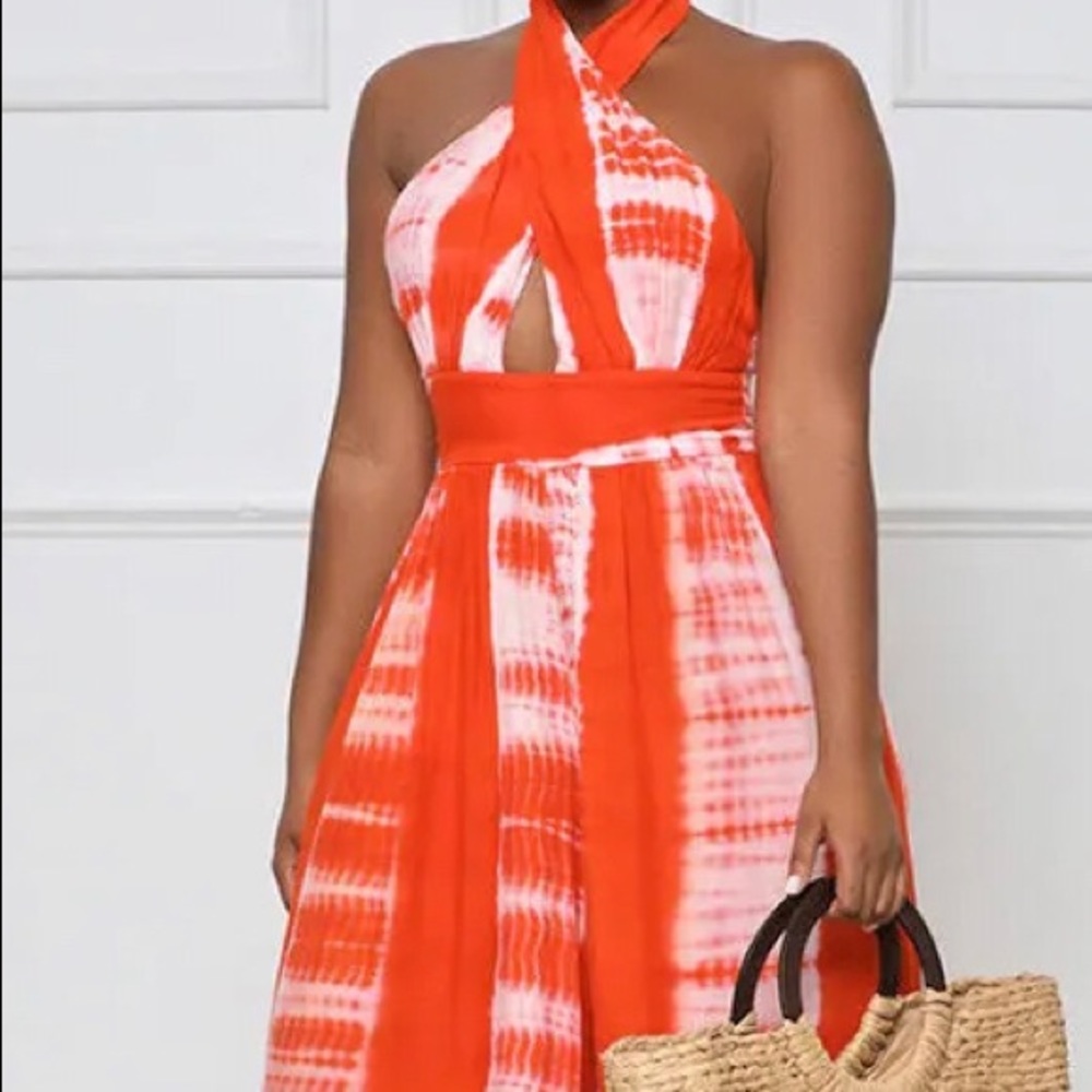 Tie Dye jumpsuit with wide legs